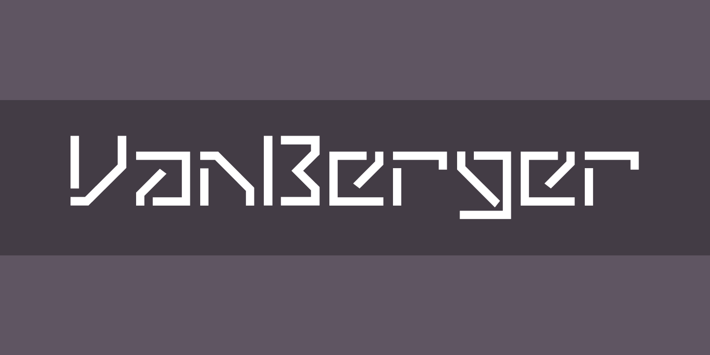 VanBerger Stencil Font preview